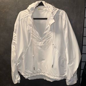 New Zella Hoodie Windbreaker Jacket White Size Large